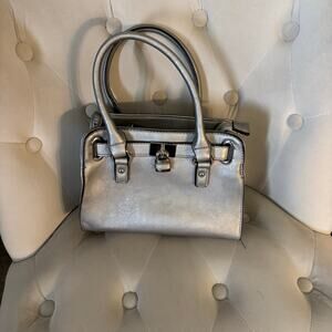 Charming Charlie Silver Mini Handbag with Detachable Shoulder Strap, NWOT